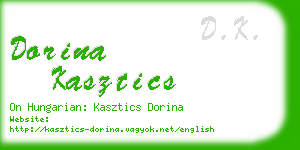 dorina kasztics business card